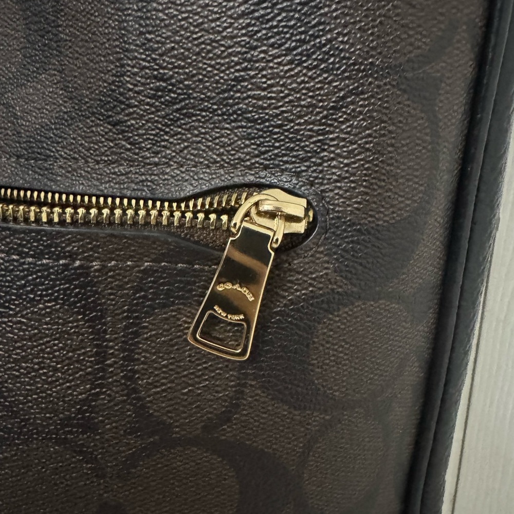 Coach Chocolate Brown Signature Shoulder Bag - Picture 9 of 12